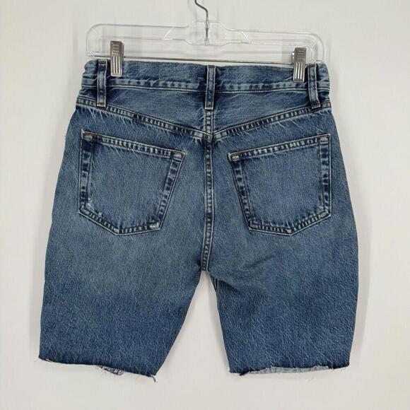 Frame shorts womens 24 blue distressed le slouch bermuda modest festival grunge - Picture 5 of 5